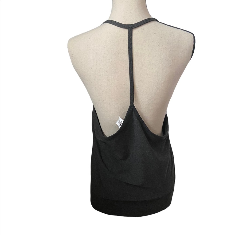 Fabletics Charcoal Grey T Back Workout Tank Size … - image 3